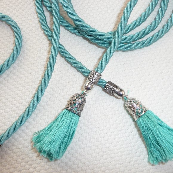 One-of-a-kind cord belt/bracelet/necklace ensemble by booj - Picture 7 of 7